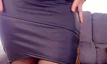 leather skirt hugs my voluptuous ass so teasingly