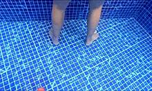 surprised big ass milf caught masturbating by pool now taking rough doggystyle pounding to cumshot