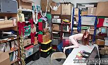 petite teen bound as human blowjob machine for police theft bust