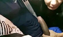 brunette latina milf sucks endowed friend's cock juicy pussy clit swollen outdoor car