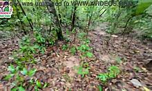 Lost Thai Teen Gets Horny Outdoors Licking Pussy In Forest