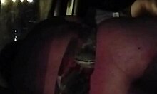 Married blonde wife cheats with fat cock in car backseat thrill.