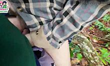 Lost Thai Teen Gets Horny Outdoors Licking Pussy In Forest