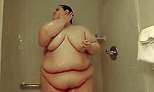 SSBBW Xutjja's Tempting Shower Turns into Smooth Shave Tease