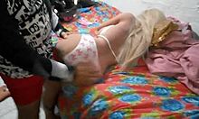 gostosa fuck doll takes full side anal toy pounding deep