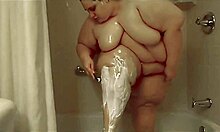 SSBBW Xutjja's Tempting Shower Turns into Smooth Shave Tease