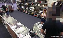 Desperate for her ring, she spreads wide for monster cock creampie payment in hidden pawn cam.