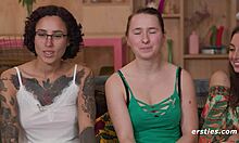 SEXY LESBIANS FUCK EACH OTHER WITH TOYS AND VIBRATORS IN CLOSE-UP GROUP PLAY!!