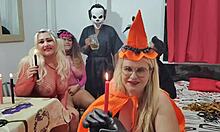 Heart-racing Halloween orgy gangbang Brazil's scariest sexy hell party