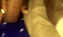 Girlfriend strokes friend's massive morning wood interracial cock close-up