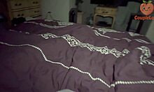 Blonde Milf Stepmom Opens Bed for Stepson's Taboo Cock Ride with Guests Nearby