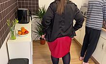 stepmom begs for my hot cum dripping down her sheer pantyhose legs