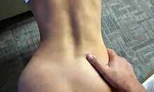 Girlfriend's Ass Filled with Cum After Wild Bent-Over Anal Creampie