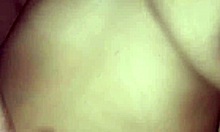 Stepsister from USA arrives in Spain with lollipop on her big natural tits, I fuck her hard