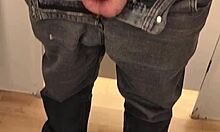 quick public handjob stroke in the shopping toilet