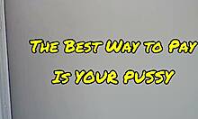 Housewife Pays with Shaved Pussy in Bent Over Doggystyle After Teasing Striptease