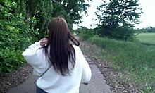 hot PUBLIC PEGGING her in sunny weather