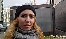 hey bella mur wanna get fucked rough for cash in this russian pickup with big cock deepthroat doggystyle and creampie?