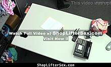 sarcastic redhead teen stripped ripped clothes punished rough office burglar doggy?