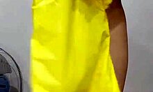 unboxing her tight workout underwear reveals hairy student beaver up close