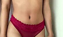 petite babe dances in skirt fingering and fucking her tight pussy hard