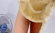 unboxing her tight workout underwear reveals hairy student beaver up close