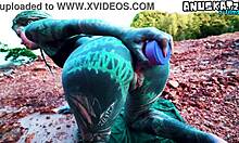 teasin my shaved ass an pussy with anal dildo... masturbatin til i gotta piss so bad!!