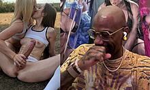 sweaty blonde slut grips trans cock kissing petite teen nurse cowgirl pussy fucks exposed anal