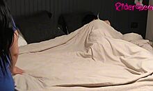 stepmom catches him in bed and gets her fat latina ass fucked in taboo milf fantasy