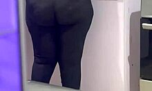 hidden cam catches housekeeper's big fat bbw ass peeking out