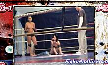 My heart races watching european lezzies wrestle naked