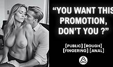 does boss fuck employee wet pussy in office for promotion creampie?