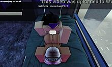 Blonde roblox teen fucks fit college guy hard in game