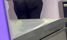 hidden cam catches housekeeper's big fat bbw ass peeking out
