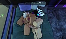 Blonde roblox teen fucks fit college guy hard in game