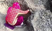 sexy tight pussy girlfriend fucked outdoors doggystyle