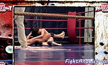 My heart races watching european lezzies wrestle naked