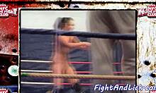 My heart races watching european lezzies wrestle naked