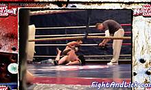 My heart races watching european lezzies wrestle naked