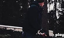 Snowy Day Sensual Fuck With Horny Brunette's Big Tits!