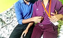 office manager bangs coworker on valentine's week with dirty hindi moans and creampie 😈💦