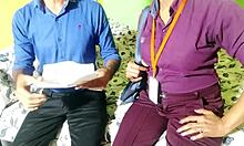 office manager bangs coworker on valentine's week with dirty hindi moans and creampie 😈💦