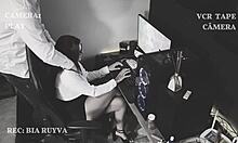 hidden cam: boss massages me... will his wife find out about this monster cock suck?