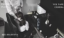 hidden cam: boss massages me... will his wife find out about this monster cock suck?