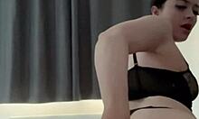 step daughter fingers her wet pussy while step dad chills next door on webcam