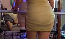 hotwife steffi sways redhead milf pussy in new year homemade dance