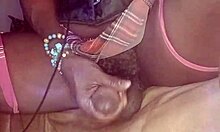 wanna see this mature ebony shemale stroke her monster cock till facial cumshot?