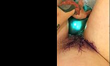 Tattooed Babe Inflates Balloons While Teasing in Sudsy Bath