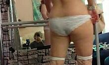 hotwife steffi sways redhead milf pussy in new year homemade dance