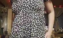 Curvy latina stepmom's big ass begs for a firm slap in homemade pov